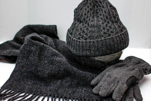 Luvas, gorro e cachecol