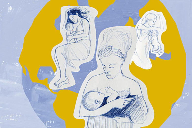 Imagem gráfica da Semana Mundial do Aleitamento Materno